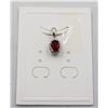 Image 1 : #28-NATURAL RHODOLITE GARNET & CZ PENDANT