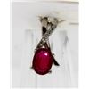 Image 1 : #173-NATURAL RUBY & CZ PENDANT