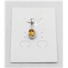 Image 1 : #45-NATURAL YELLOW CITRINE & CZ PENDANT