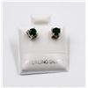 Image 1 : #168-NATURAL GREEN AGATE EARRINGS