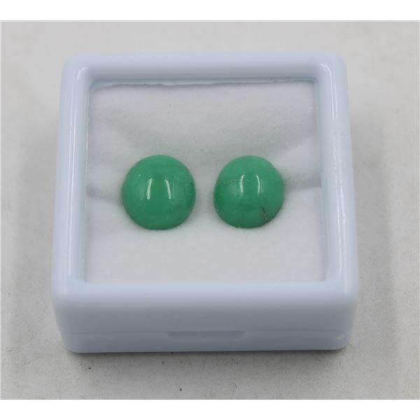 #41-NATURAL GREEN CHRYSPRASE GEMSTONES 11.25 CT