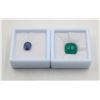 Image 1 : #36-NATURAL  SAPPHIRE 3.30CT & AGATE 9.90CT