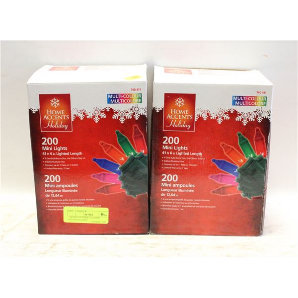 2 BOXES OF HOME ACCENTS HOLIDAY LIGHTS