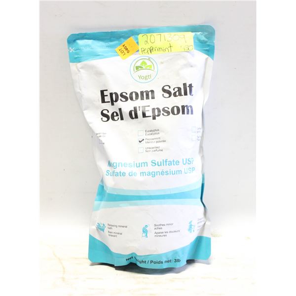 NEW 3LB YOGTI EPSON SALTS PEPPERMINT