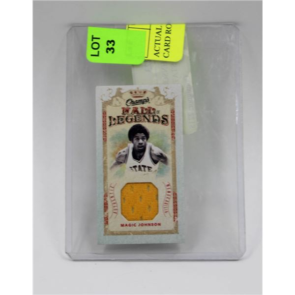 CHAMPS HALL OF LEGENDS MAGIC JOHNSON JERSY CARD