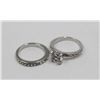 Image 2 : SET OF 2 ENGAGEMENT STYLE RINGS FOR WOMEN. SZ7