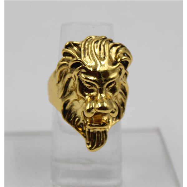 PUNK BIKER LION HEAD RING, LION KING STYLE