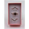 Image 1 : SET OF 3 GOLD TONE LADIES BLACK ZIRCONIA SZ9