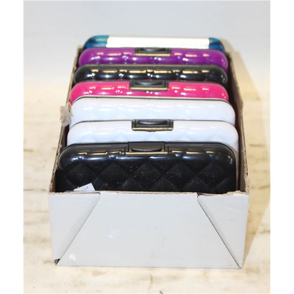 7 NEW HARDCASE CARD WALLETS