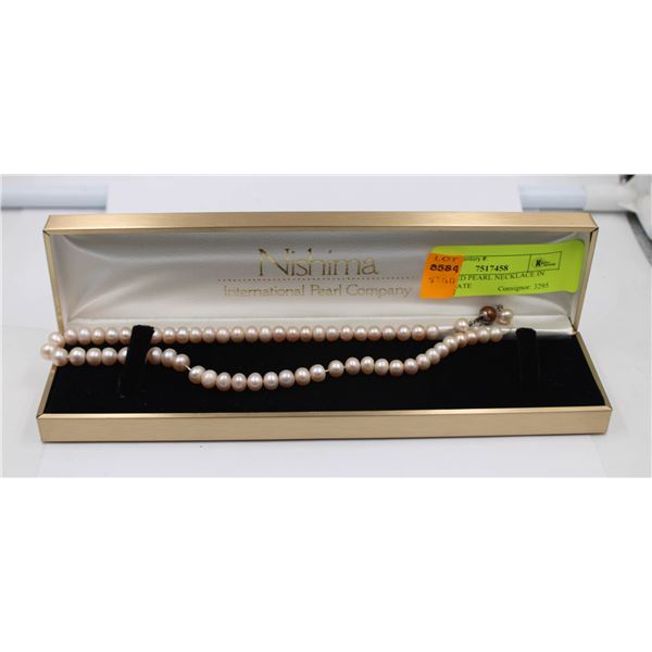 CULTURED PEARL NECKLACE IN BOX-ESTATE
