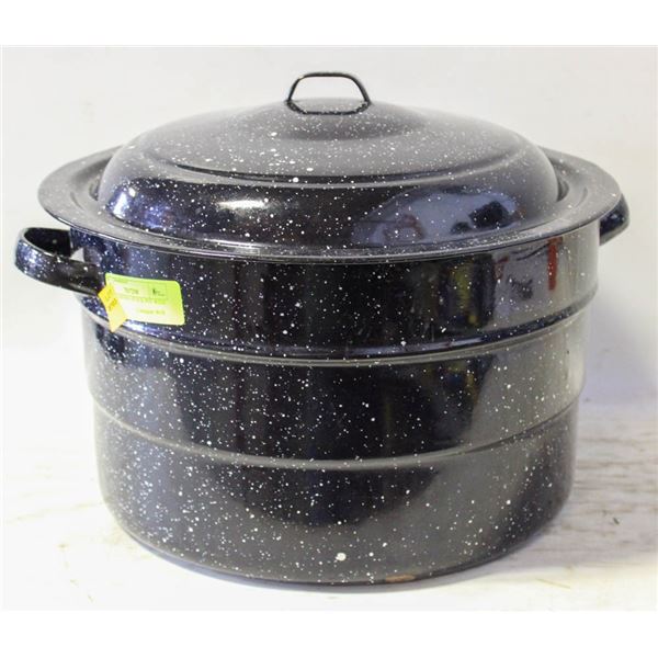 LARGE CANNING STOCK POT WITH INSERT