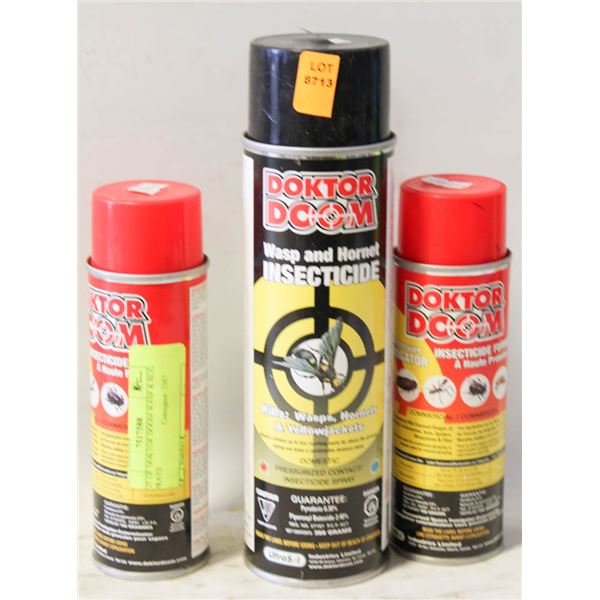 LOT OF DOKTOR DOOM WASP & BUG SPRAYS