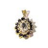 Image 1 : BLUE SAPHIRE AND CZ STONE PENDANT