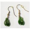 Image 1 : PAIR OF JADE TEARDROP EARRINGS