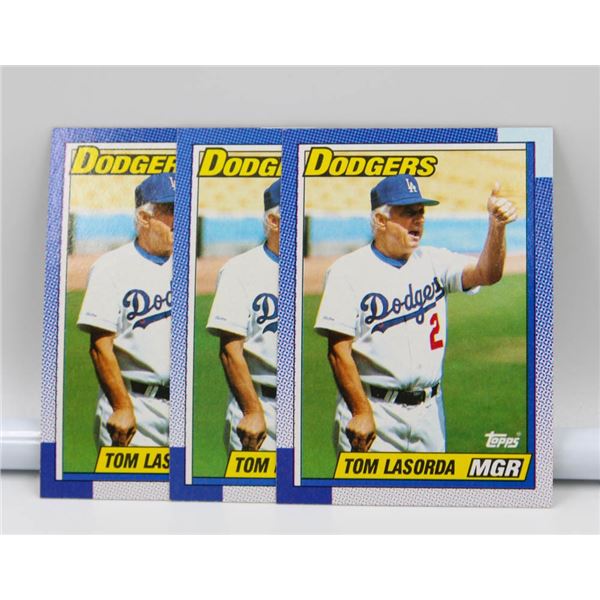 TOM LASORDA CARDS BASEBALL CARDS MLB