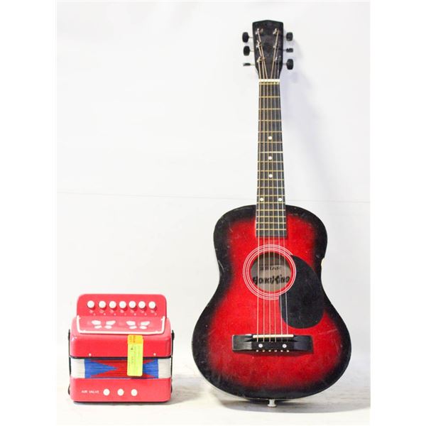 ACCORDIAN & GUITAR KIDS SIZE TOGETHER