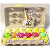 Image 1 : 18 USED COLOUR GOLF BALLS + TEES