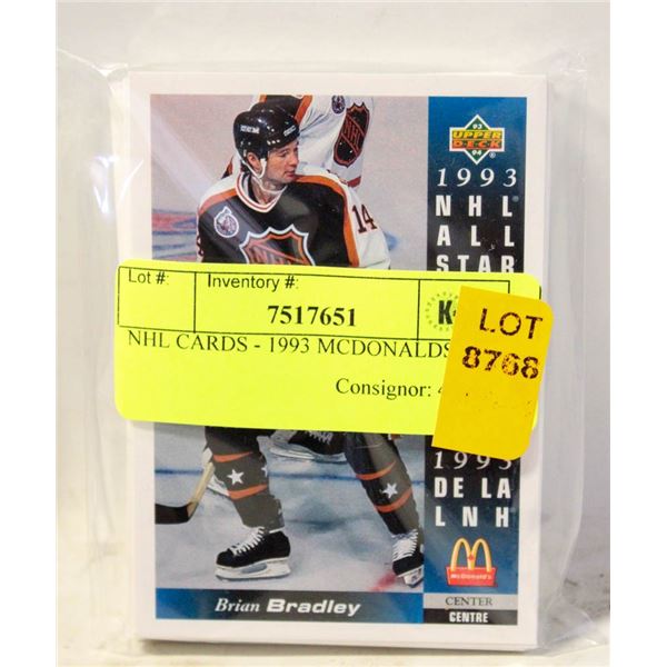 NHL CARDS - 1993 MCDONALDS