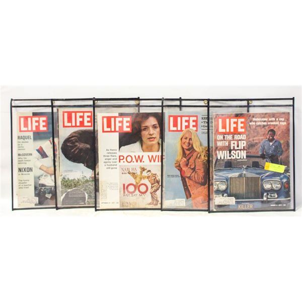 LOT OF 5 1970'S LIFE MAGAZINES IN