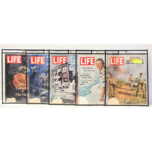 LOT OF 5 1960'S LIFE MAGAZINES IN