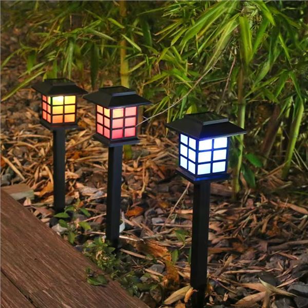 2 PCS/PK COLORED SOLAR LANDSCAPE OUTDOOR LIGHT