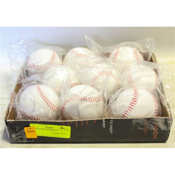 LOT OF 9 NEW BASEBALLS
