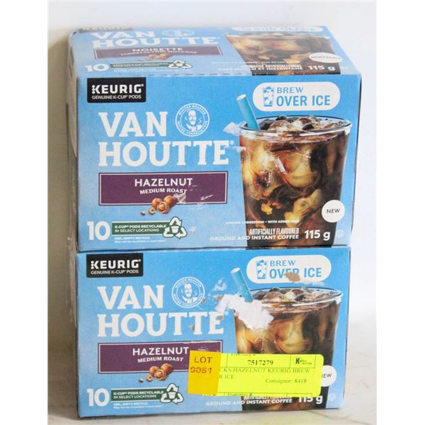 2 PACKS HAZELNUT KEURIG BREW OVER ICE