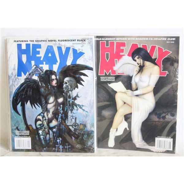 2 VINTAGE HEAVY METAL MAGAZINES - BAGGED &