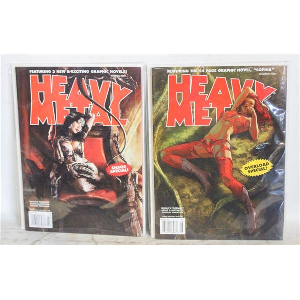 2 VINTAGE HEAVY METAL MAGAZINES - BAGGED &