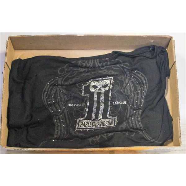 LADIES BLACK HARLEY DAVIDSON SHIRT MED