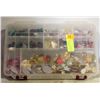 Image 1 : PLASTIC BIN OF CRAFTING MATERIALS