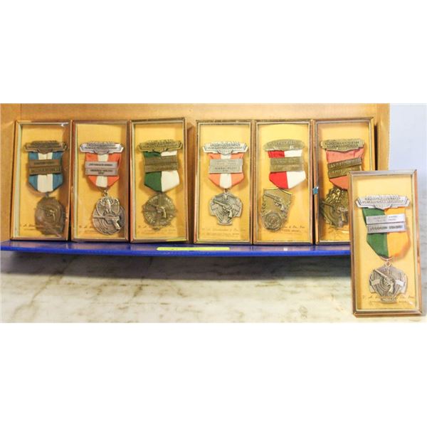 7 VINTAGE SHOOTING AWARD MEDALS
