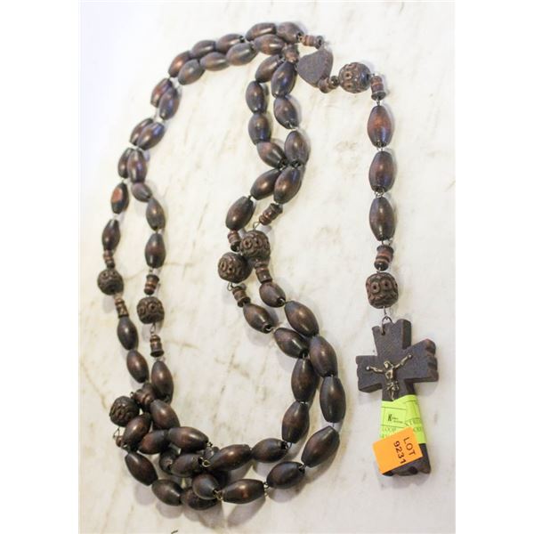 EXTREMELY LARGE MULTI LOOP WOODEN HANDMADE ROSARY