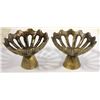 Image 1 : TWO BRASS TALL CANDLE HOLDER STICKS