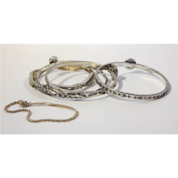 5 LADIES BRACELETS INC. SILVER AND TURQUOISE