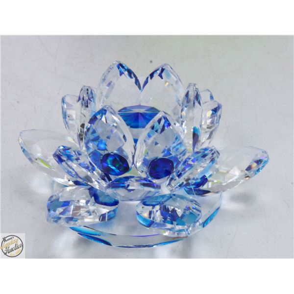 #2805-BLUE COLOR FLOWER CRYSTAL