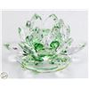 Image 1 : #2804-GREEN COLOR FLOWER CRYSTAL