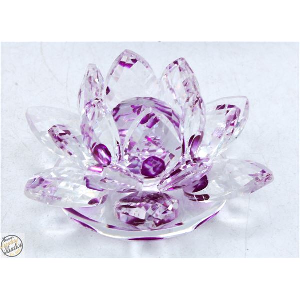 #2803-PURPLE COLOR FLOWER CRYSTAL