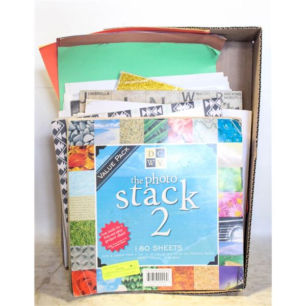 LARGE VOLUME OF SCRAPBOOKING PAPERS