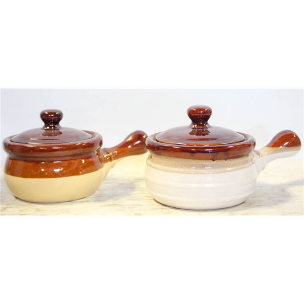 VINTAGE ONION SOUP POTTERY BOWLS