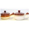 Image 1 : VINTAGE ONION SOUP POTTERY BOWLS