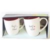 Image 1 : 2 CUPS COFFEE MUGS WHITE AND RED HAND IN