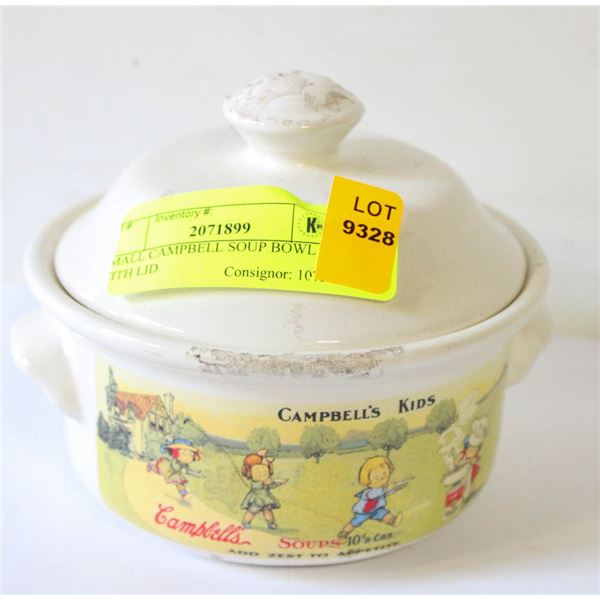 SMALL CAMPBELL SOUP BOWL WITH LID