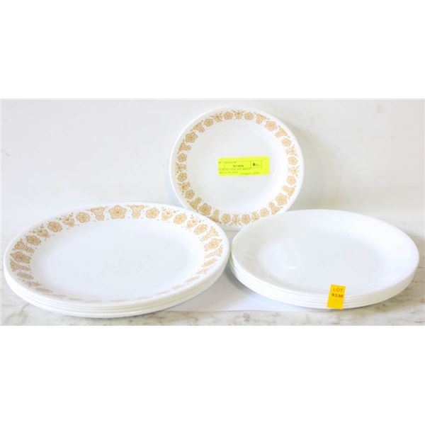 ASSORTED VINTAGE WHITE CORELLL PLATES