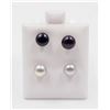 Image 1 : #76-NATURAL AKOYA PEARL EARRINGS /2 PAIR