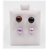 Image 1 : #73-NATURAL AKOYA PEARL EARRINGS /2 PAIR