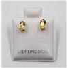 Image 1 : #17-NATURAL YELLOW CITRINE STUD EARRINGS