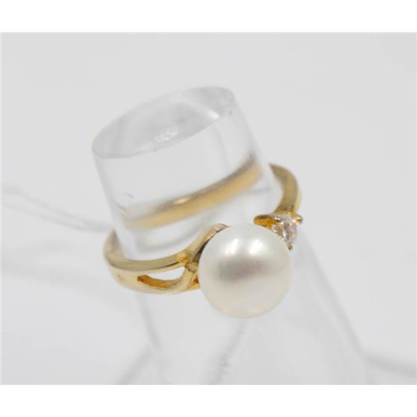 #58-NATURAL AKOYA PEARL RING SIZE  5.5