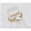Image 1 : #58-NATURAL AKOYA PEARL RING SIZE  5.5