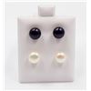 Image 1 : #71-NATURAL AKOYA PEARL EARRINGS /2 PAIR